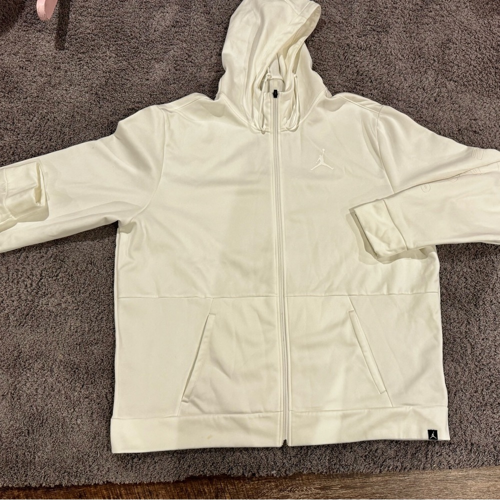 Jordan Off-White Hoodie with Iconic Logo